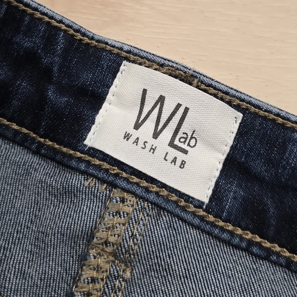 Wash Lab Denim Mixed Denim Maxi Skirt - Picture 14 of 14